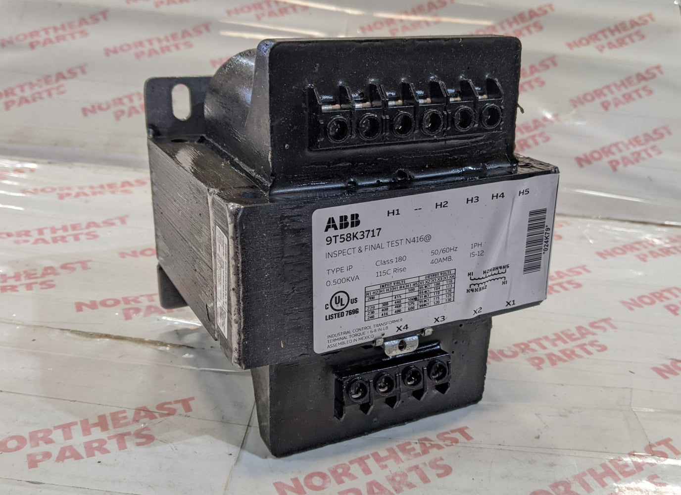 ABB General Purpose Transformer 9T58K3717 - Northeast Parts