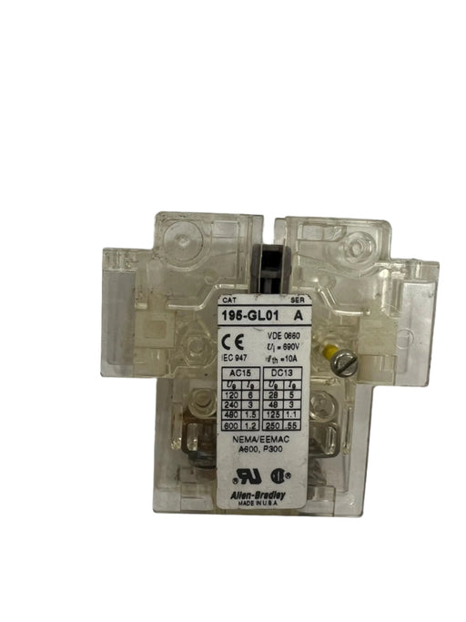 Allen-Bradley (AB) Auxilary Contract Block 195-GL-01 - Northeast Parts