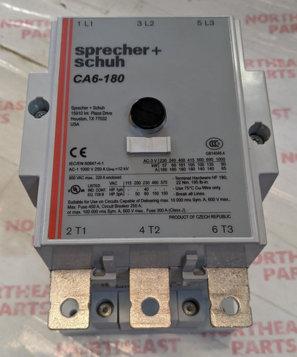 Sprecher + Schuh Contactor CA6-180-11-120B - Northeast Parts