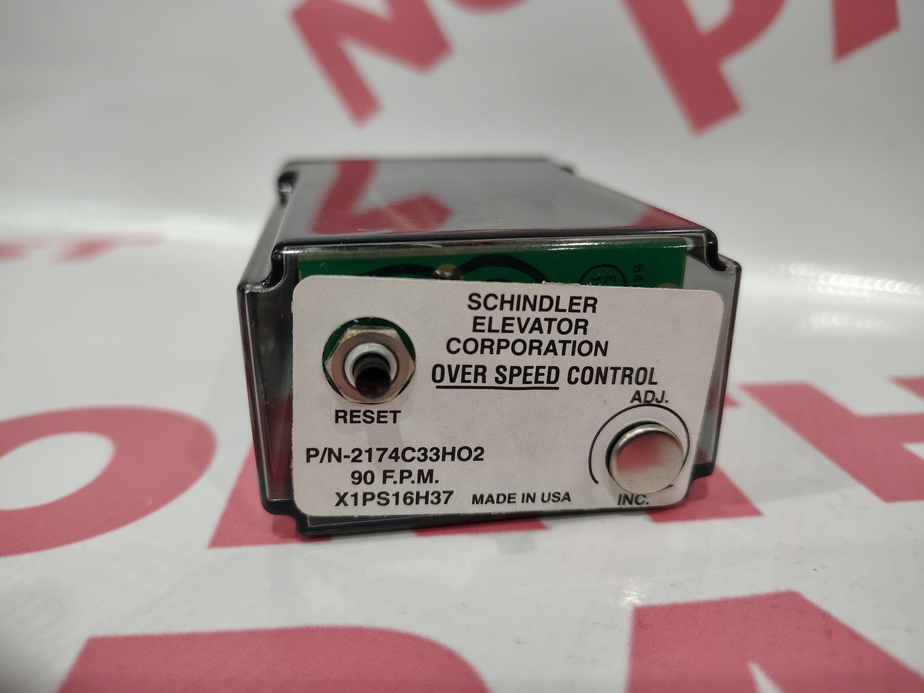 Schindler Elevator Overspeed Switch 90F Model 2174C33H02 - Northeast Parts