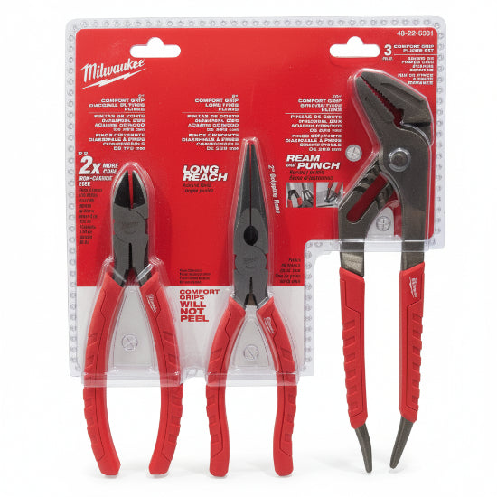 Milwaukee_3pc_Comfort_Grip_Plier_Set_48-22-6331 NORTHEAST PARTS