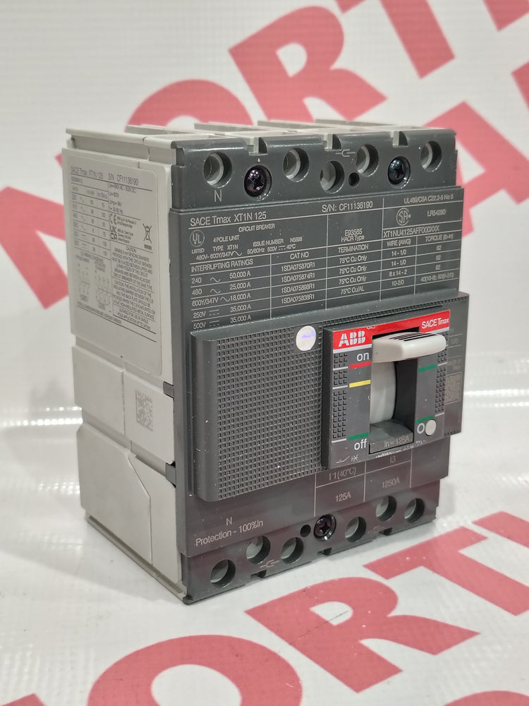 ABB CIRCUIT BREAKER XT1NU4125AFF000XXX - Northeast Parts