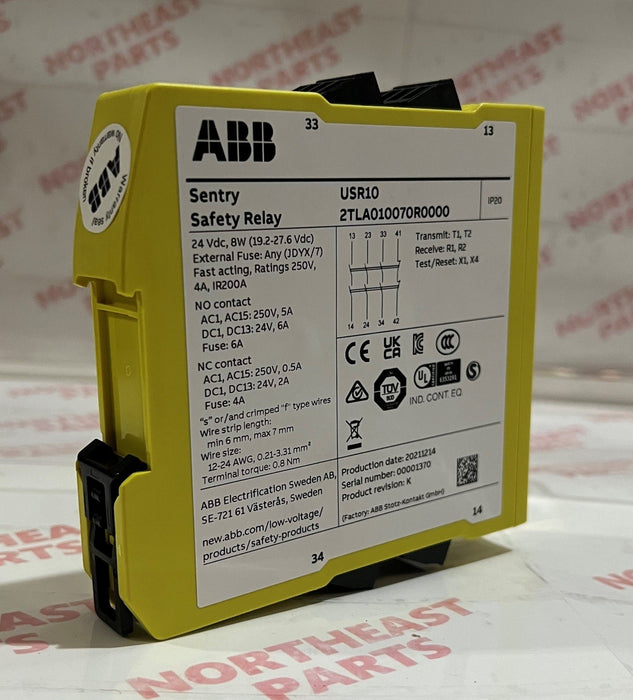 ABB Safety Relay 2TLA010070R0000 - Northeast Parts