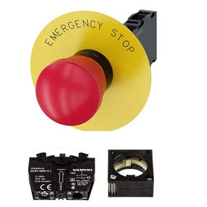 SIEMENS Mushroom Emergency Stop Push Button 3SU1100-1HA20-1FG0 - Northeast Parts