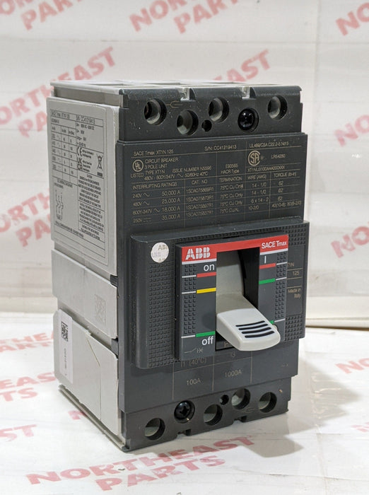 ABB Circuit Breaker XT1NU3100AAA000XXX - Northeast Parts